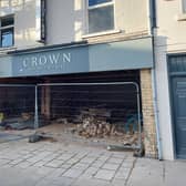 Work has begun at the former Crown Jewellers on Exchange Street.