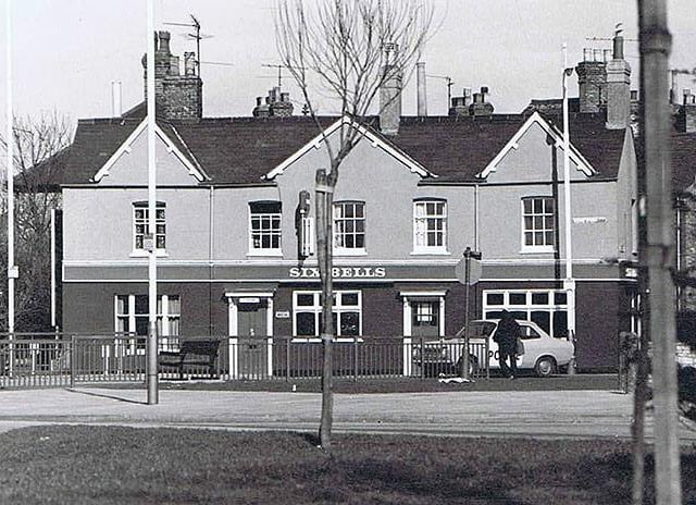 The Six Bells on Westgate – complete with period police car – in the 1970s.

It was briefly known as the Rat and Carrot in the 1990s before going back to its original name in 2000. A favourite with bikers and live music fans, the pub closed its doors for good in 2002 to make way for the multi-million pound re-development of North Westgate (image: Peterborough Images Archive)