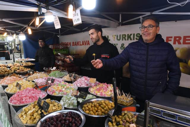 It's not the first time a continental market has appeared at Bridge Street. The Walnut Foods was among the stalls pictured in January 2022 (image: David Lowndes).