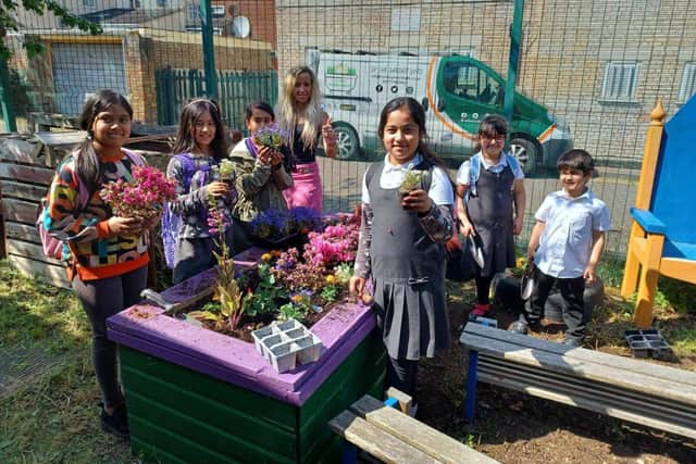 Up The Garden Bath co founder Kez Hayes Palmer inspires future generations. 
