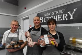 Staff at the King Street Butchery at the Waterside Garden Centre, Baston