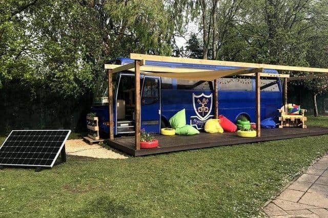 The GoFundMe fundraiser hopes to raise £2000 to replace St Augustine’s CE (VA) Junior School's stolen solar panel - which powered the school's Book Bus.