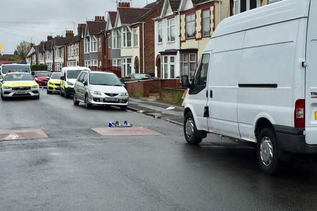 The scene after the incident on Peveril Road.