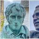 Statues of John Clare and Chris Turner