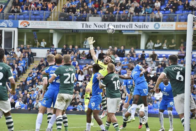 Action from Posh v Derby. Photo: David Lowndes.