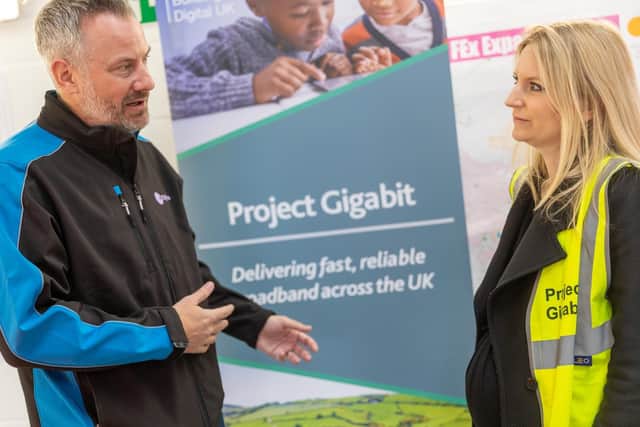 Data and Digital Infrastructure minister Julia Lopez hears about Project Gigabit.