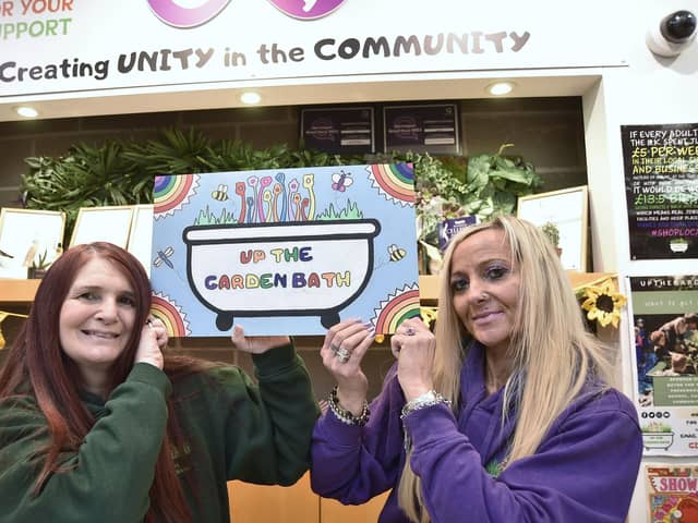 Sharon Peters and Kez Hayes-Palmer at the Up the Garden Bath shop at Queensgate.