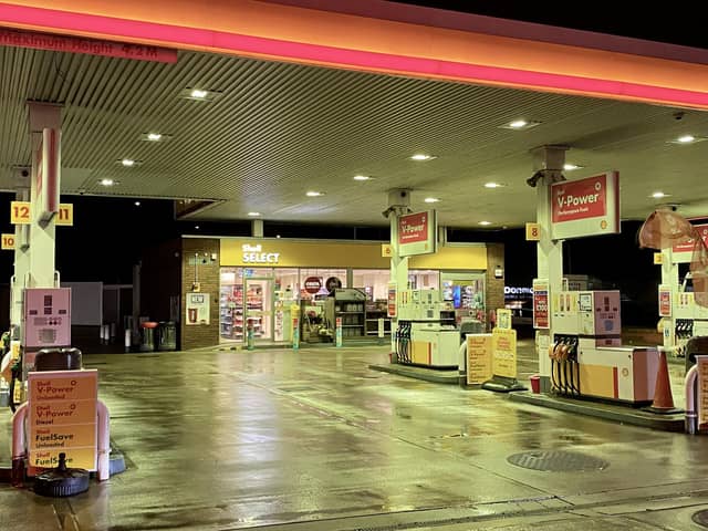 The Shell Fengate petrol station in Peterborough