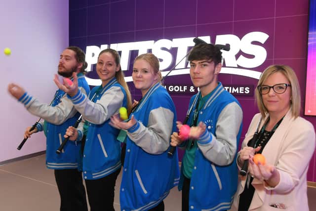 Staff at the opening of Puttstars at Queensgate Shopping Centre, Peterborough, in November last year.