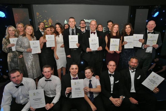 The winners group of the  Peterborough Telegraph Business Excellence Awards 2022.