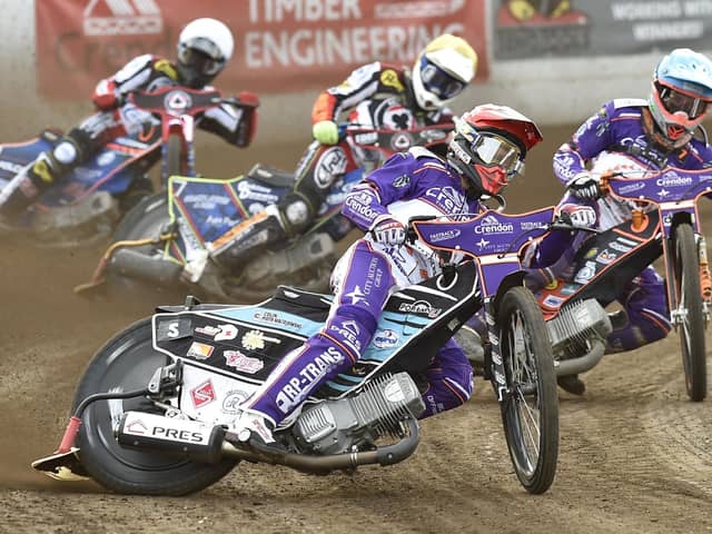 Vadim Tarasenko out in front for Panthers against Belle Vue. Photo: David Lowndes.