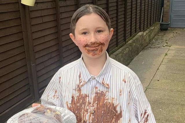 'Go Brucie' - Charlie, aged nine, as Bruce Bogtrotter from Matilda. We must admit, this is one of our favourites!
