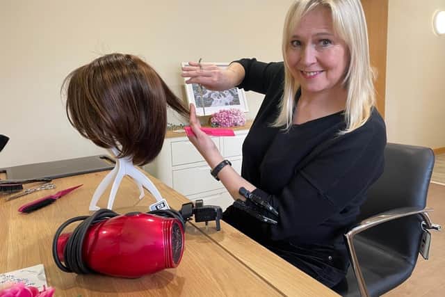 Experienced hairdresser Nicci Voigt provides a complementary hairdressing and wig styling service for cancer patients