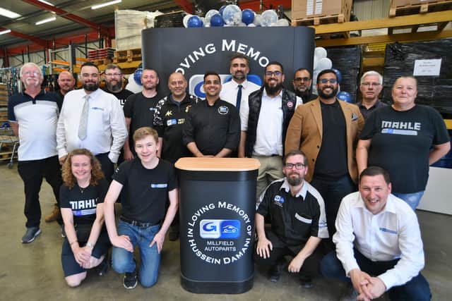 Some of the team at the Millfield Autoparts new depot at Market Deeping