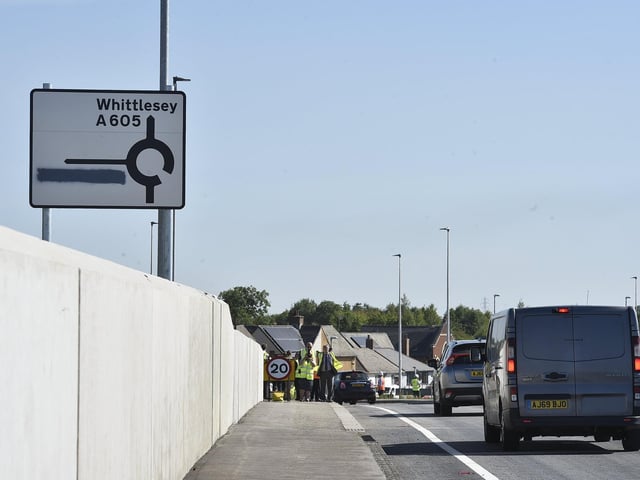 Official opening of the new Kings Dyke bridge over the A605 to Whittlesey has been named The Ralph Butcher Causeway (image: David Lowndes)