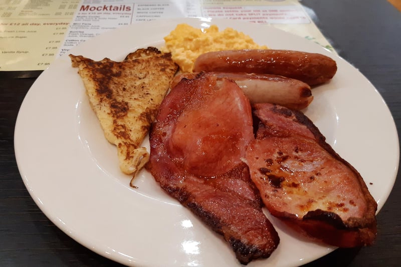 Peterborough's 2020 World Buffet in New Road is launching breakfasts at the weekend. I kept it kind of traditional - two bacon, two sausage, scrambled egg and French toast!