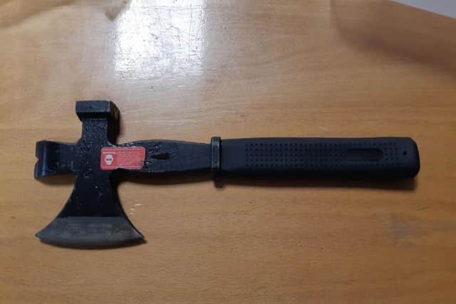 The axe carried by Lukasz Ludziak