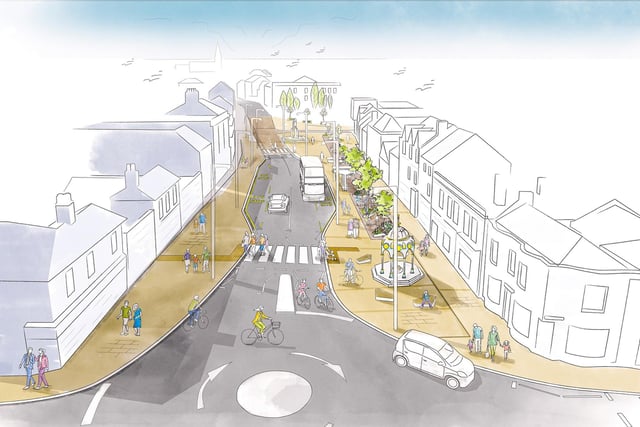 Artistic impression of south of Broad Street.