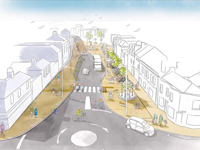Artistic impression of south of Broad Street.