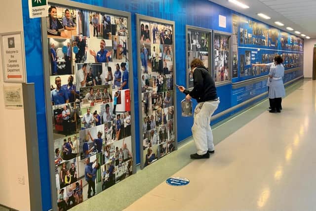 The mural celebrates 40 years of healthcare