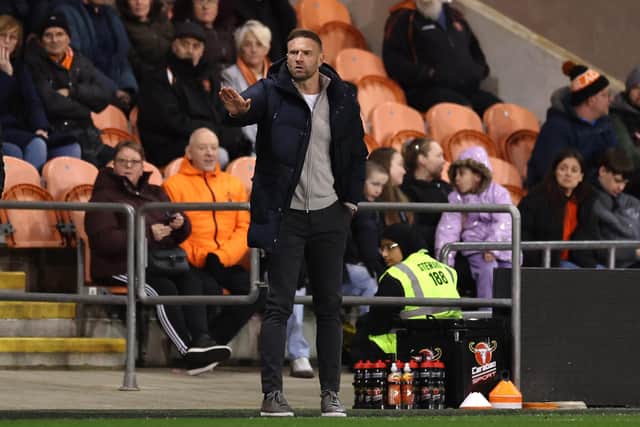Blackpool boss Ian Evatt (Photo by Kate McShane/Getty Images).