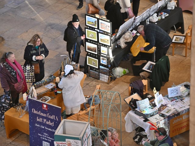 Peterborough Cathedral Christmas market.