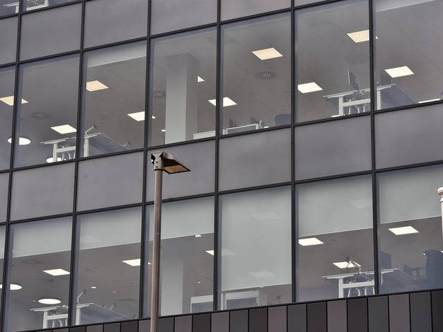 The newly completed Government hub at Fletton Quays, in Peterborough.