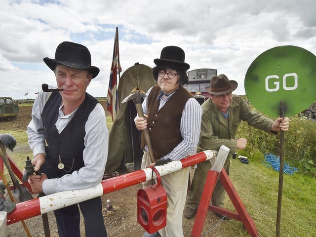 Members of the McAlpine Fusiliers road gang at the Crowland and Thorney 1940s weekend.