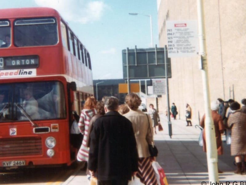 This bus stop is very busy during the rush hour - but it opened on the same day as Queensgate Bus Station