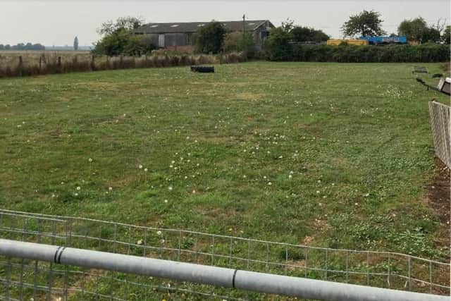 The site on Soke Road, Newborough.