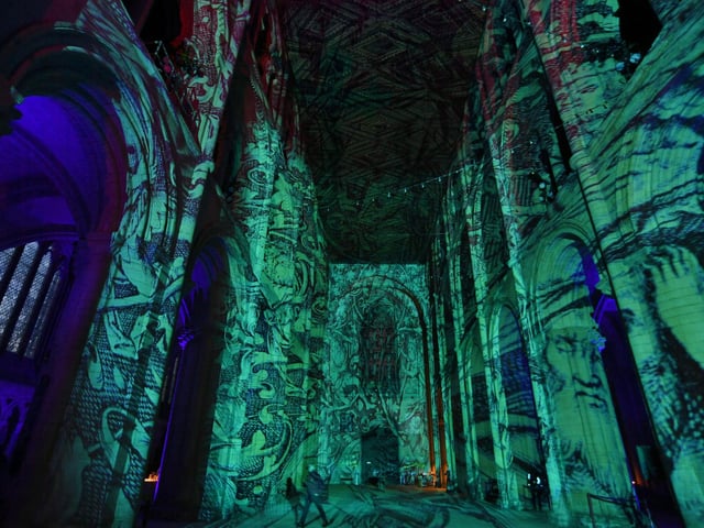 Luxmuralis 2023 at Peterborough Cathedral