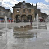 Fountains on at Cathedral Square last summer.