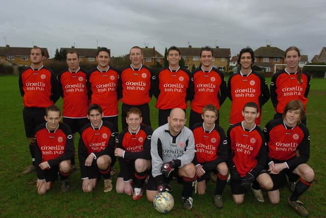Roland Dean (front, centre) in his goalkeeping days for Netherton United FC