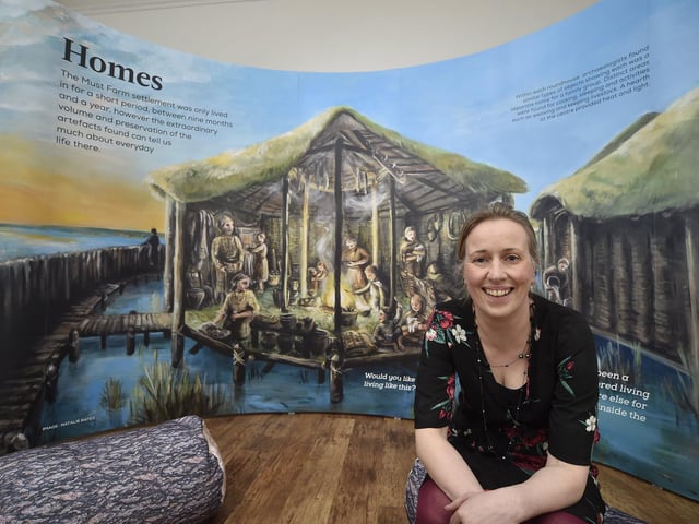Must Farm exhibition at Peterborough Museum. Sarah Wilson, heritage manager from the Museum