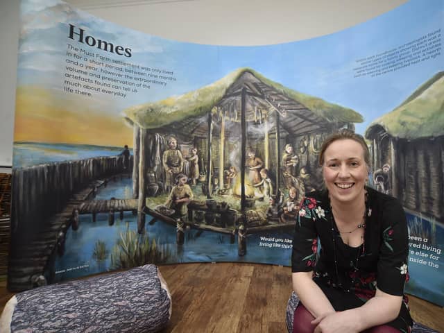 Must Farm exhibition at Peterborough Museum. Sarah Wilson, heritage manager from the Museum