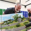 Martin Reynolds and Barrie Church with their Witham model railway.