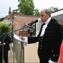 The High Sheriff at a garden party at Elgood's Brewery in Wisbech