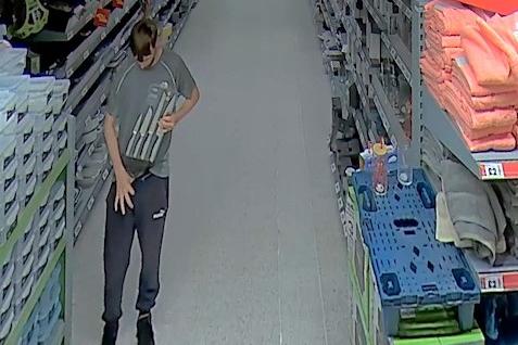 Teenager caught on CCTV stealing knives from Asda in Peterborough - before using them to rob vape shop
