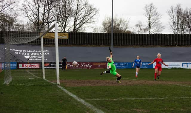 Posh Women open the scoring at Sheffield. Photo: Ruby Red Photography