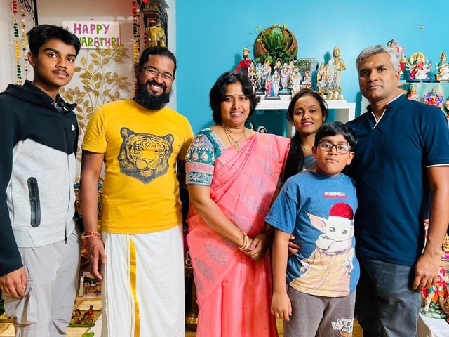 Premalatha Aravindhan and her family hosted the event at their home in Netherton, Peterborough.