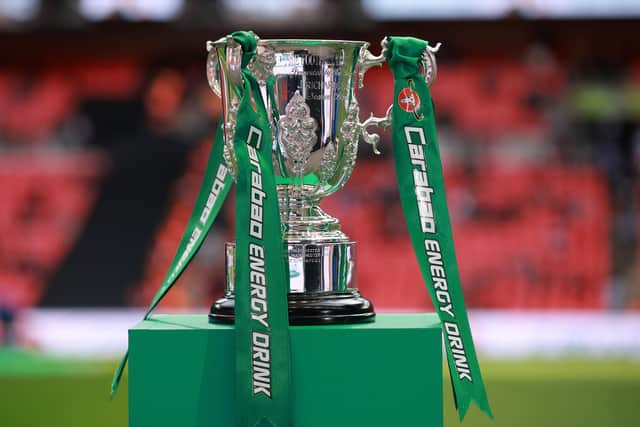 The Carabao Cup Trophy. (Photo by Eddie Keogh/Getty Images).