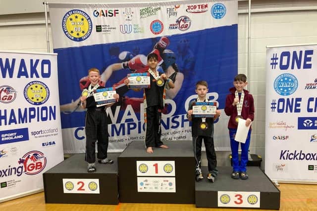 Ravi Panchal at the top of the podium at the British Championships.
