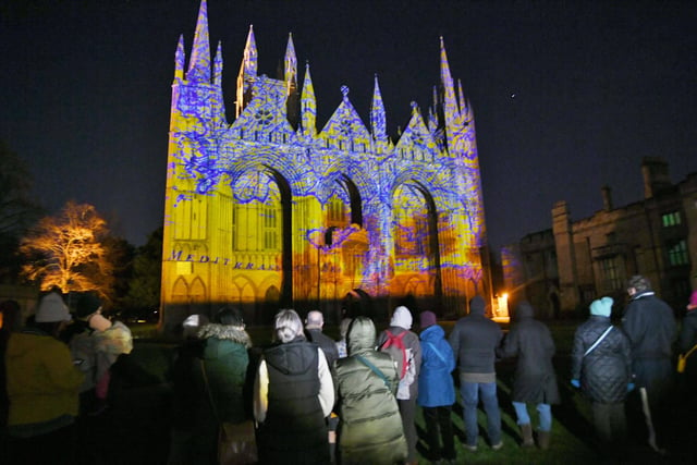 The Beginning - the light and sound installation at Peterborough Cathedral
