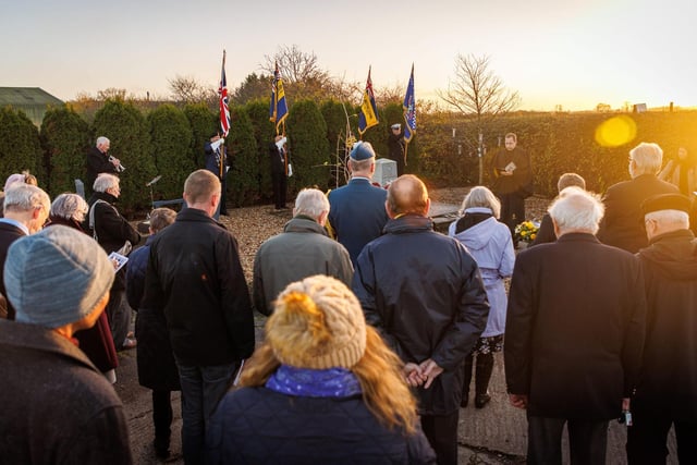 Memorial service for missing RAF servicemen at Langar airfield, Nottinghamshire, on November 25, 2022