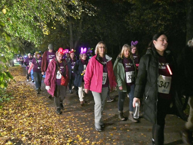Walkers taking part in the hike in support of Sue Ryder.