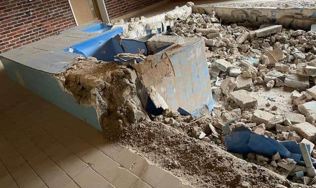 The pool has not been used since the pandemic hit