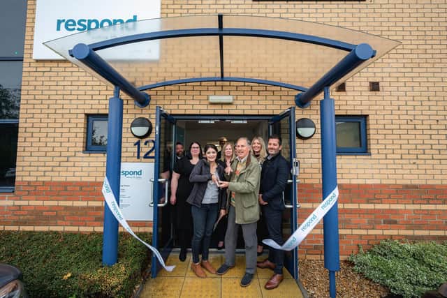 Mayor of Peterborough Councillor Alan Dowson and Mayoress Councillor Shabina Qayyum officially open the new office of Respond Healthcare in Peterborough.