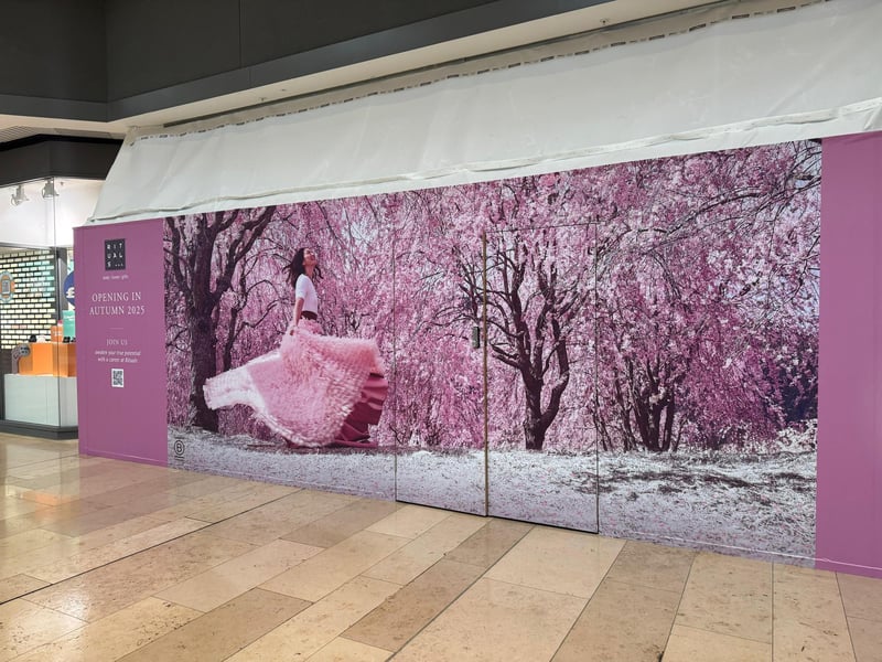 The hoardings around the new Rituals store in the Queensgate Shopping Centre, Peterborough, which will open on September 3
