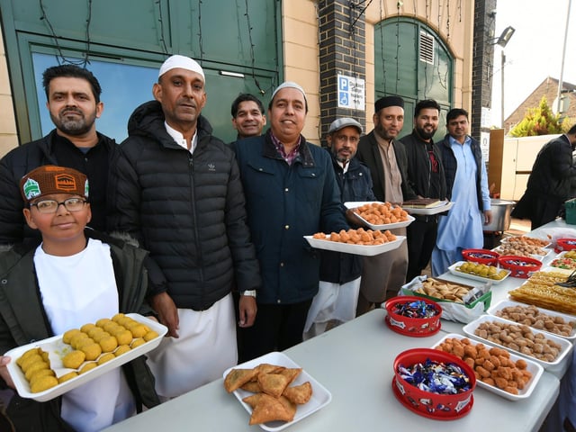 Food was prepared for after the march.