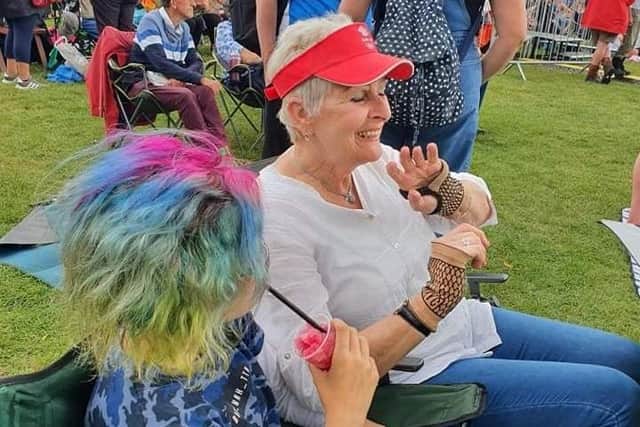 Rosie Mitchell, 70, with her granddaughter
